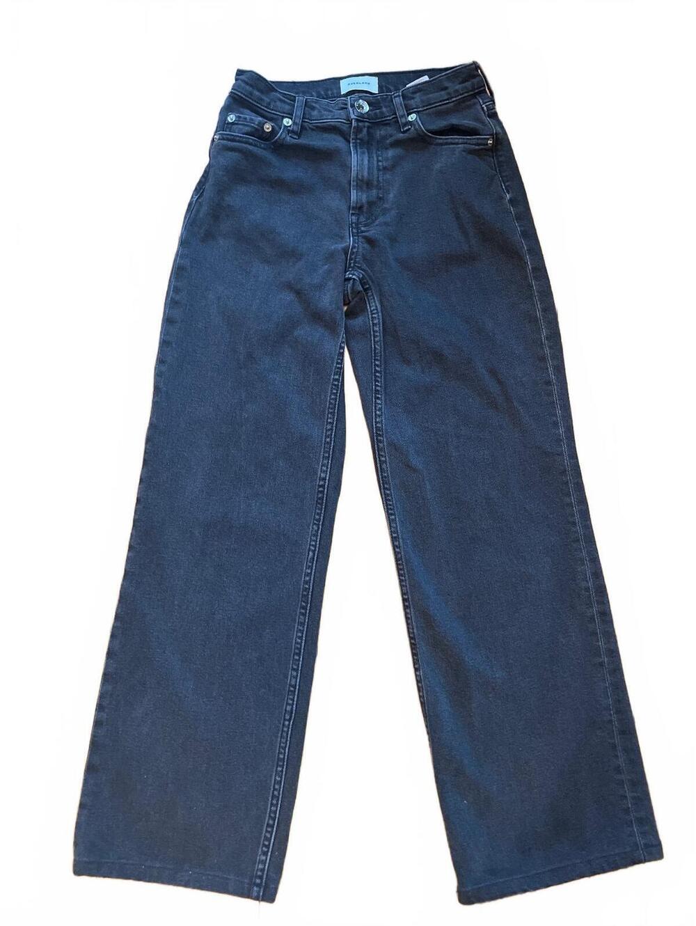 Everlane 90s Forever Jeans 23 Washed Black Wide Leg 90s Minimalist Grunge